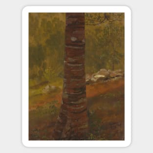 Tree Trunk by Frederic Edwin Church Sticker